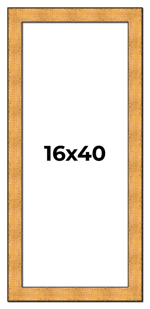 Panoramic Embellished Gold Picture Frame - UV Acrylic, Foam Board Backing, Hanging Hardware